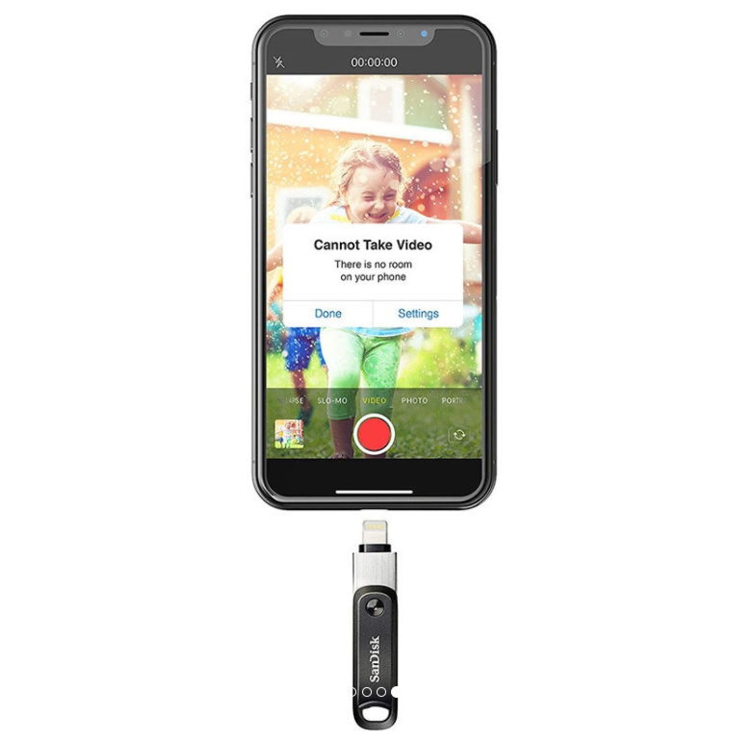 Stick USB SanDisk iXpand, 64GB, USB 3.0 (Negru) fotografia produsului View 4 L