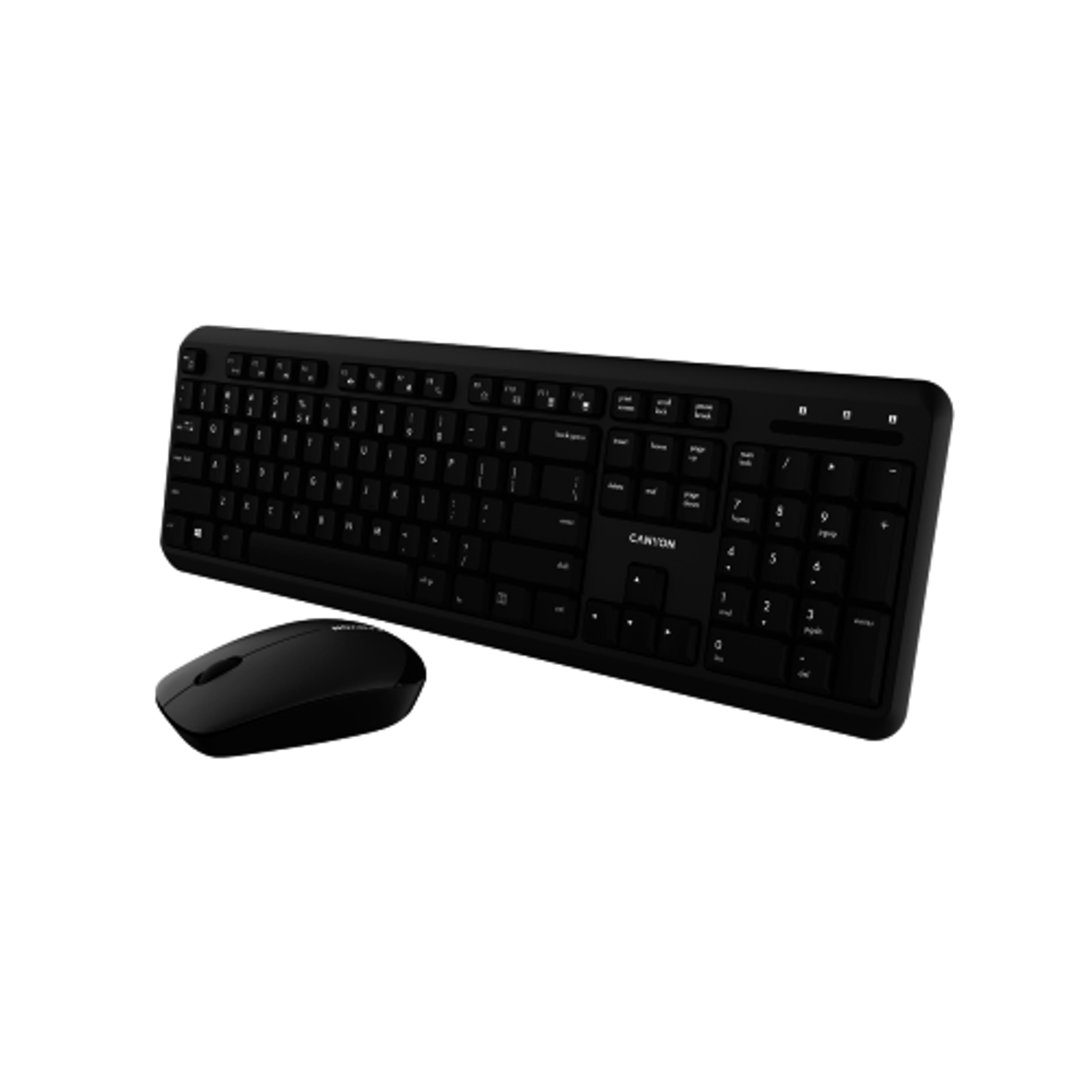 Kit Wireless Tastatura si Mouse Canyon SET-W20, USB, 1200 DPI (Negru) fotografia produsului View 3 L