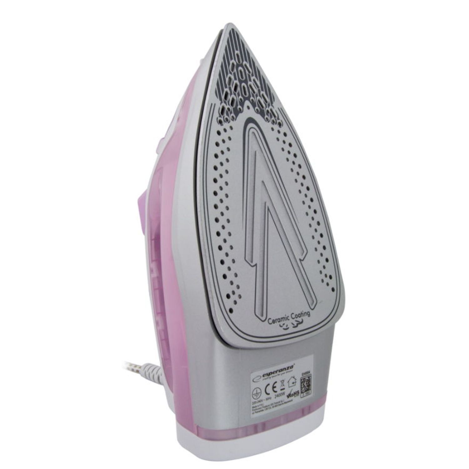 Fier de calcat ESPERANZA Tulle Ceramic, 2400W (Alb/Roz) fotografia produsului View 5 L