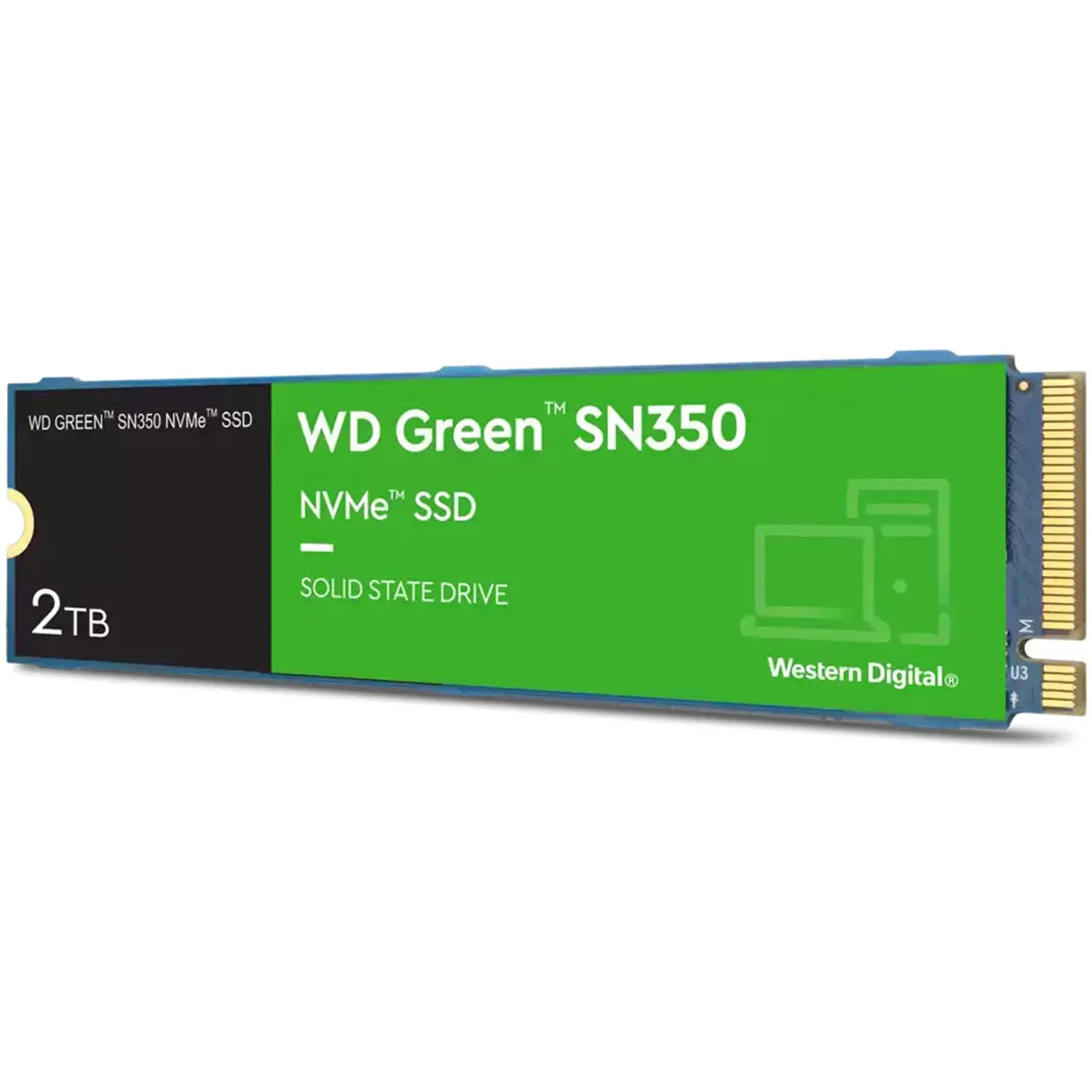 SSD Western Digital Green SN350, 2TB, NVMe&trade;, M.2. fotografia produsului View 2 L