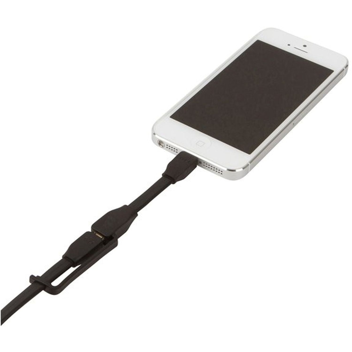 Cablu de date Tylt Duo, Lightning/MicroUSB, 0.6m (Negru) fotografia produsului View 3 L