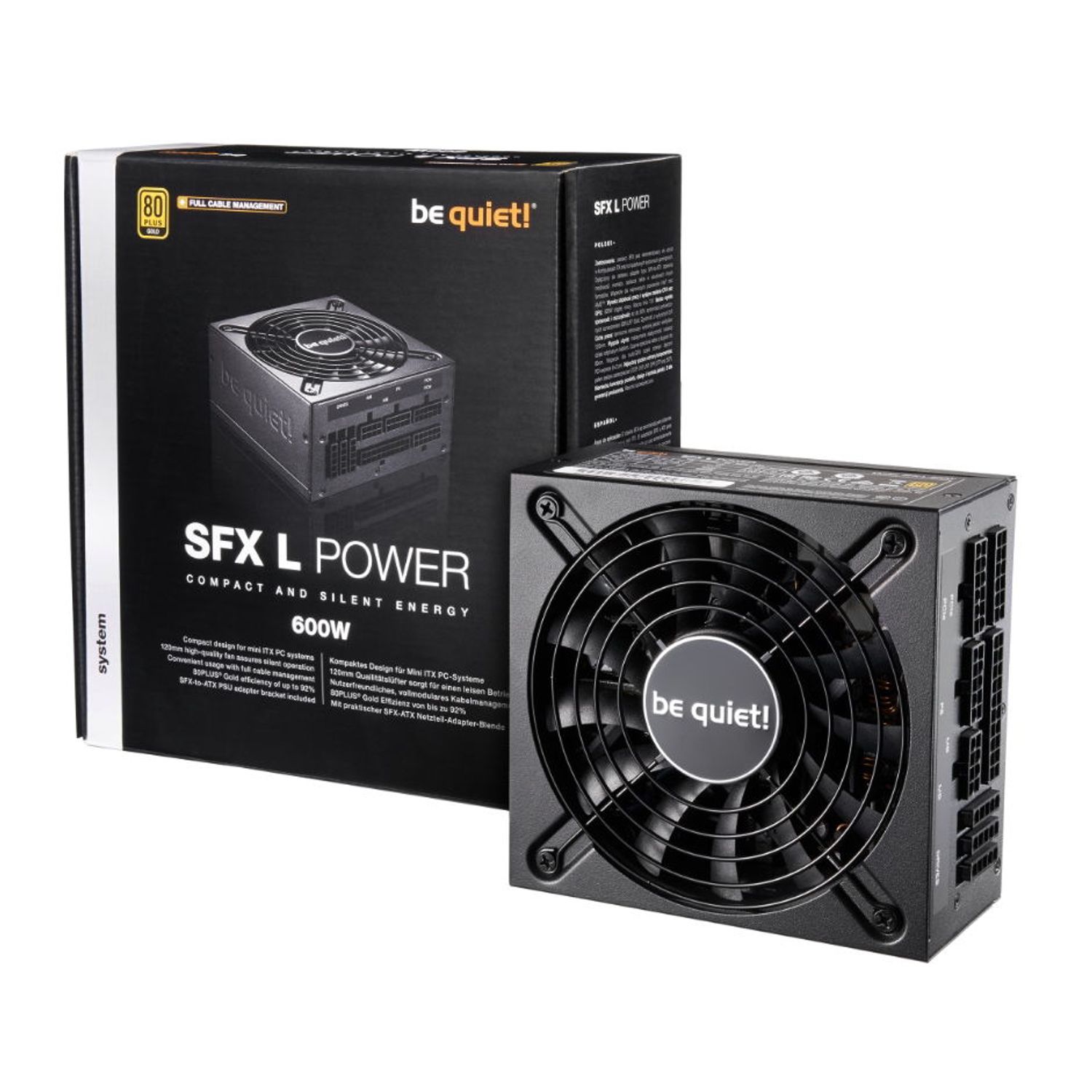Sursa be quiet! SFX-L Power, 600W, 80+ Gold (Negru) fotografia produsului View 3 L