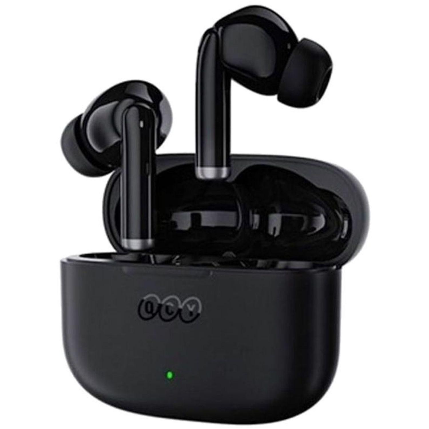 Casti True Wireless QCY T19, Bluetooth, Touch Control, Microfon (Negru) fotografia produsului