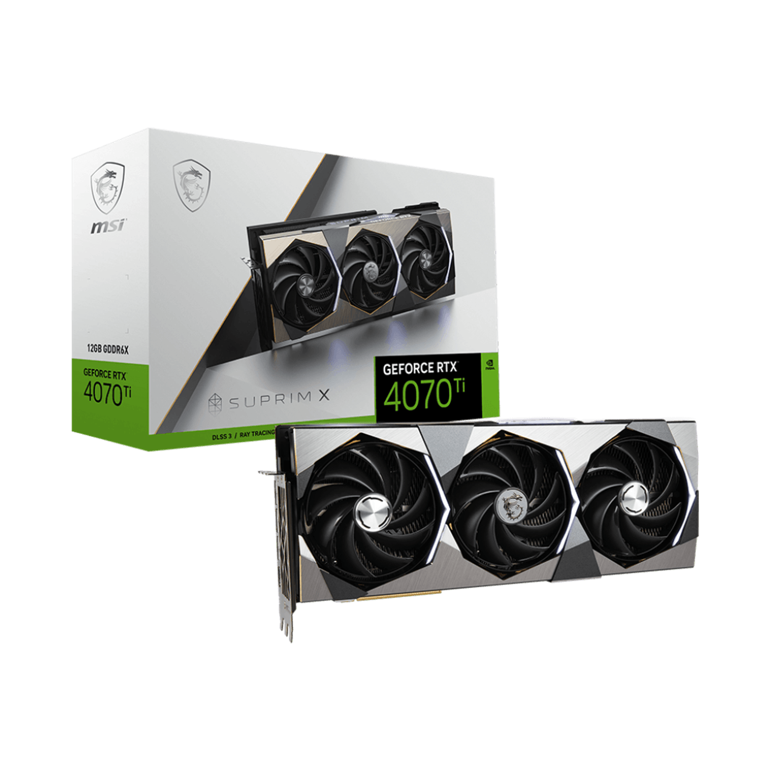 Placa video MSI GeForce RTX 4070 TI SUPRIM X 12GB GDDR6X DLSS 3.0 fotografia produsului View 5 L