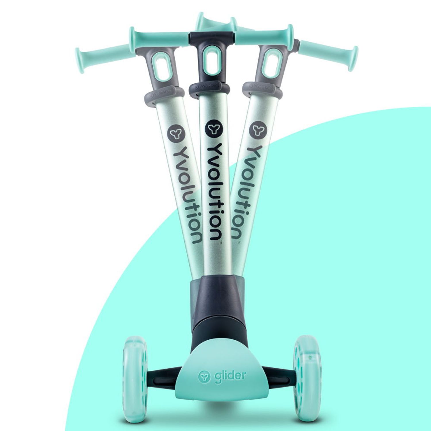 Trotineta Yvolution Y Glider Nua Green fotografia produsului View 5 L