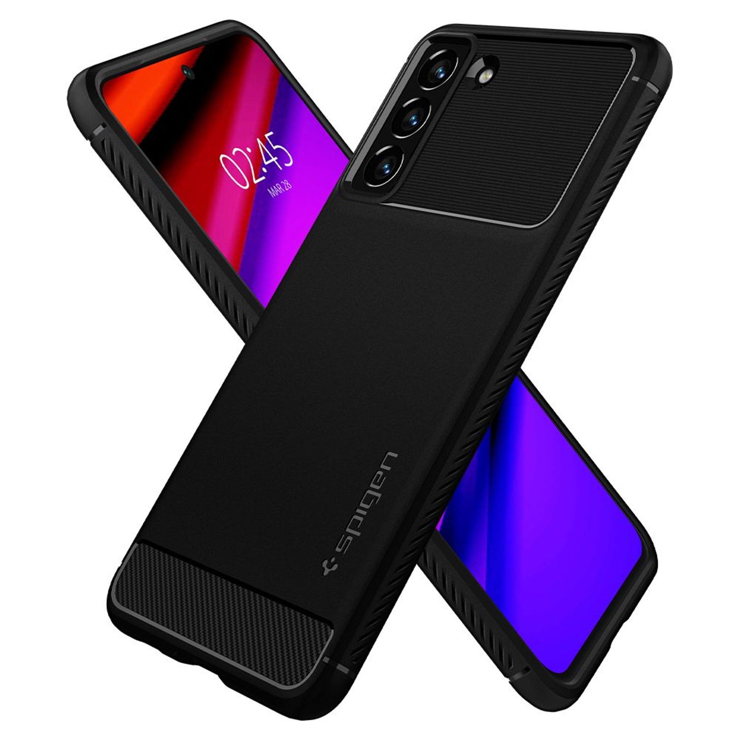Protectie Spate Spigen Rugged Armor pentru Samsung Galaxy S21 FE (Negru) fotografia produsului View 2 L