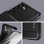 Protectie Spate Spigen Rugged Armor pentru Samsung Galaxy S21 FE (Negru) fotografia produsului View 4 S