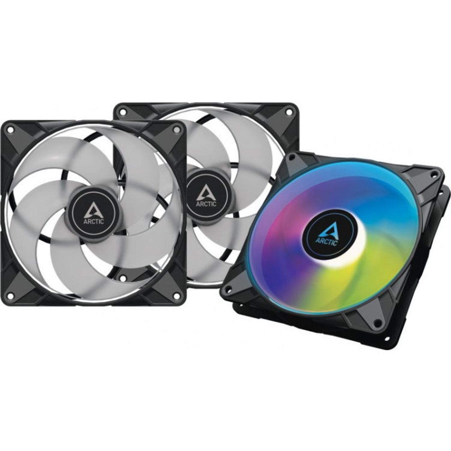 Set 3 ventilatoare Arctic P14 PWM PST aRGB, 140 mm, 1900 rpm (Negru) fotografia produsului