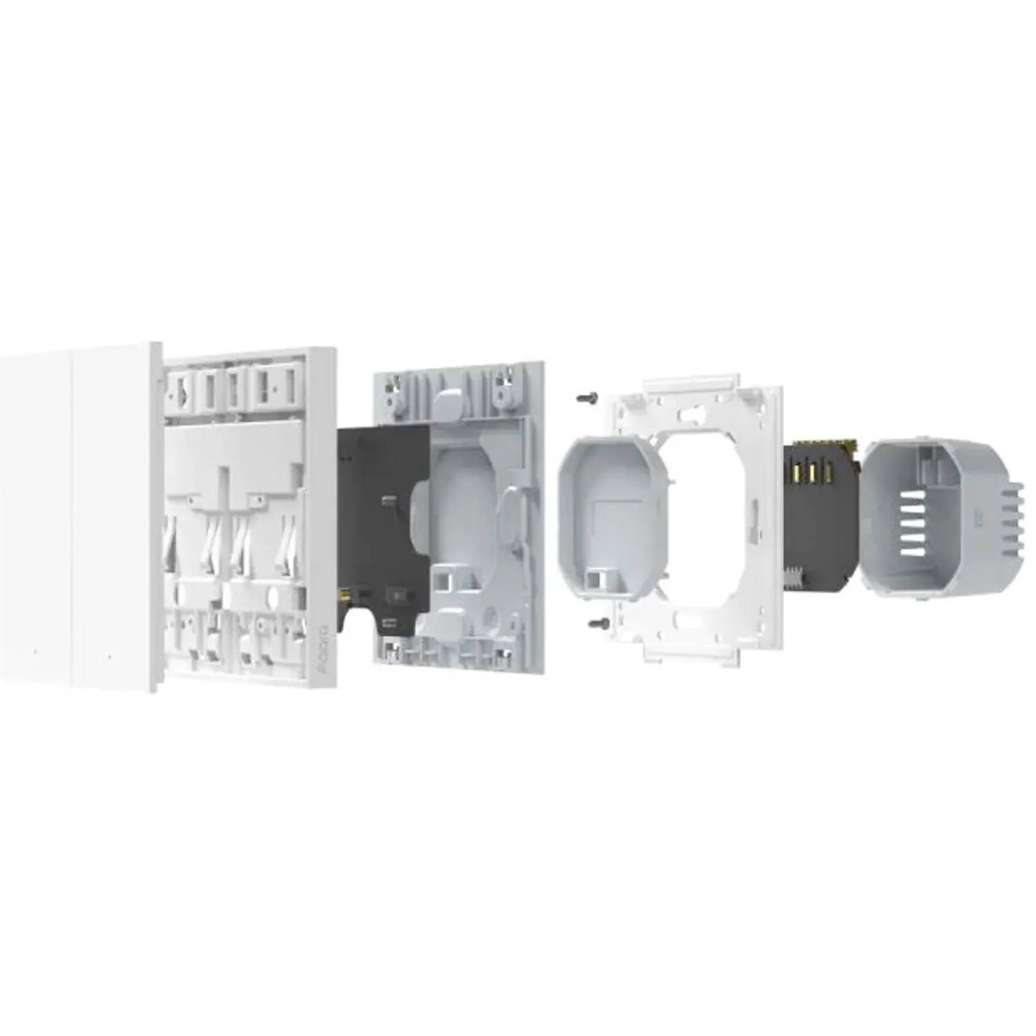 Intrerupator inteligent Aqara Smart Wall Switch H1 (With Neutral &ndash; cu Nul, Double Rocker) fotografia produsului View 4 L