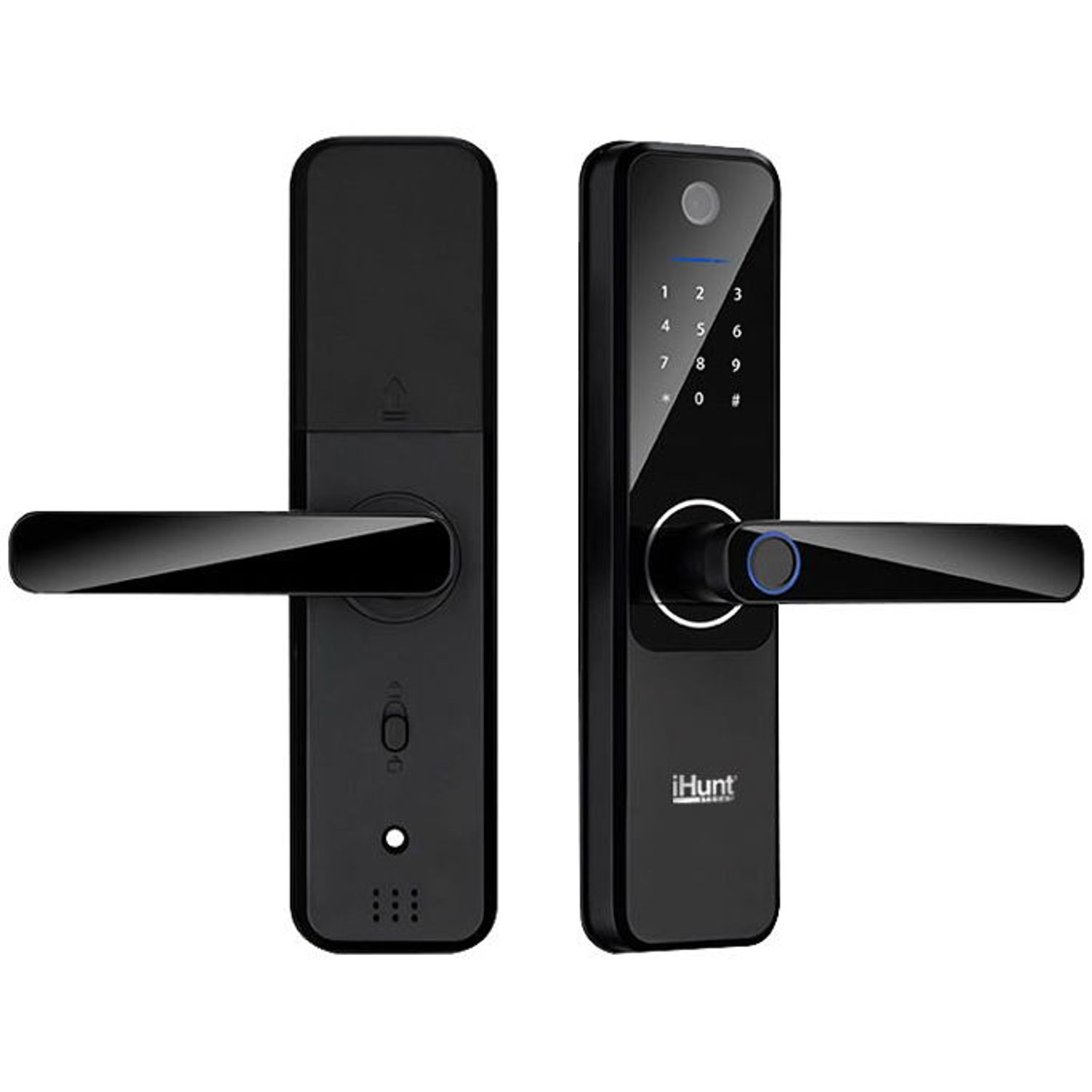 Yala inteligenta iHunt Smart Lock, Bluetooth 5.0, Amprenta, RFID (Negru) fotografia produsului