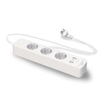 Prelungitor inteligent TP-LINK Tapo P300, Schuko x 3, USB x 2, USB Type-C x 1, 1.5m, Bluetooth, WiFi (Alb) fotografia produsului View 2 S
