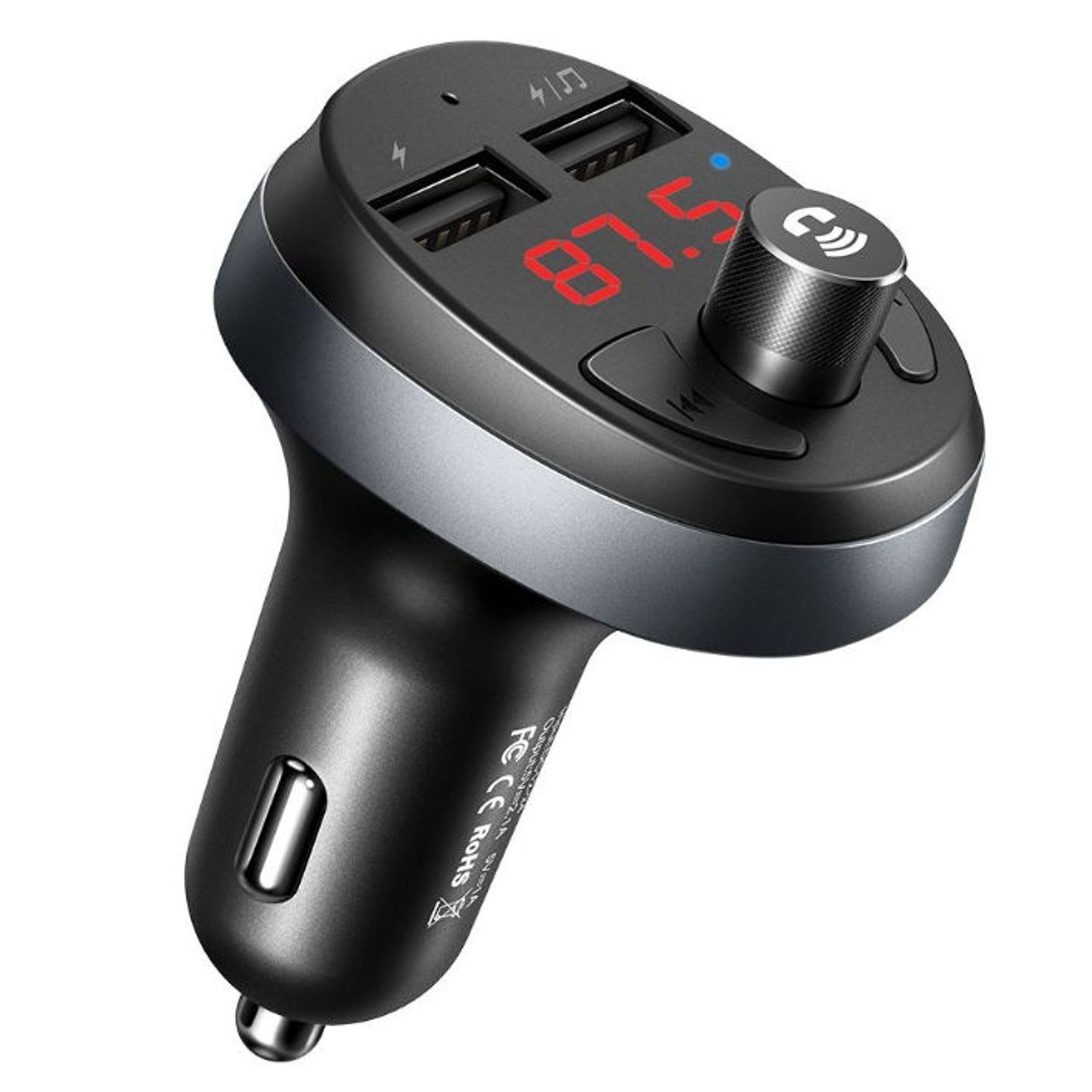 Modulator FM Mcdodo CC-6880, Dual USB, display, 3.1 A, bluetooth 4.2 (Negru) fotografia produsului