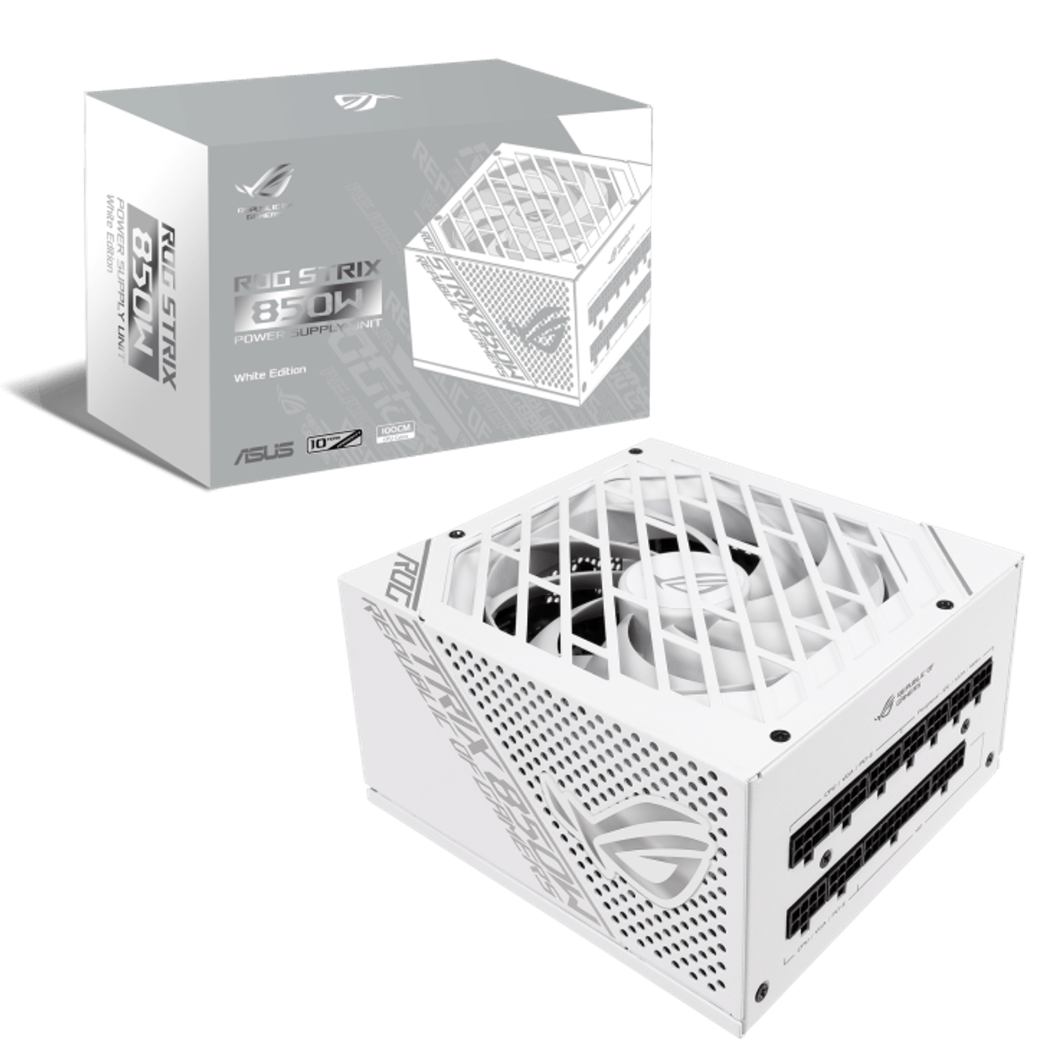 Sursa ASUS ROG Strix, 850W, 80+ Gold, Full Modulara (Alb) fotografia produsului View 6 L