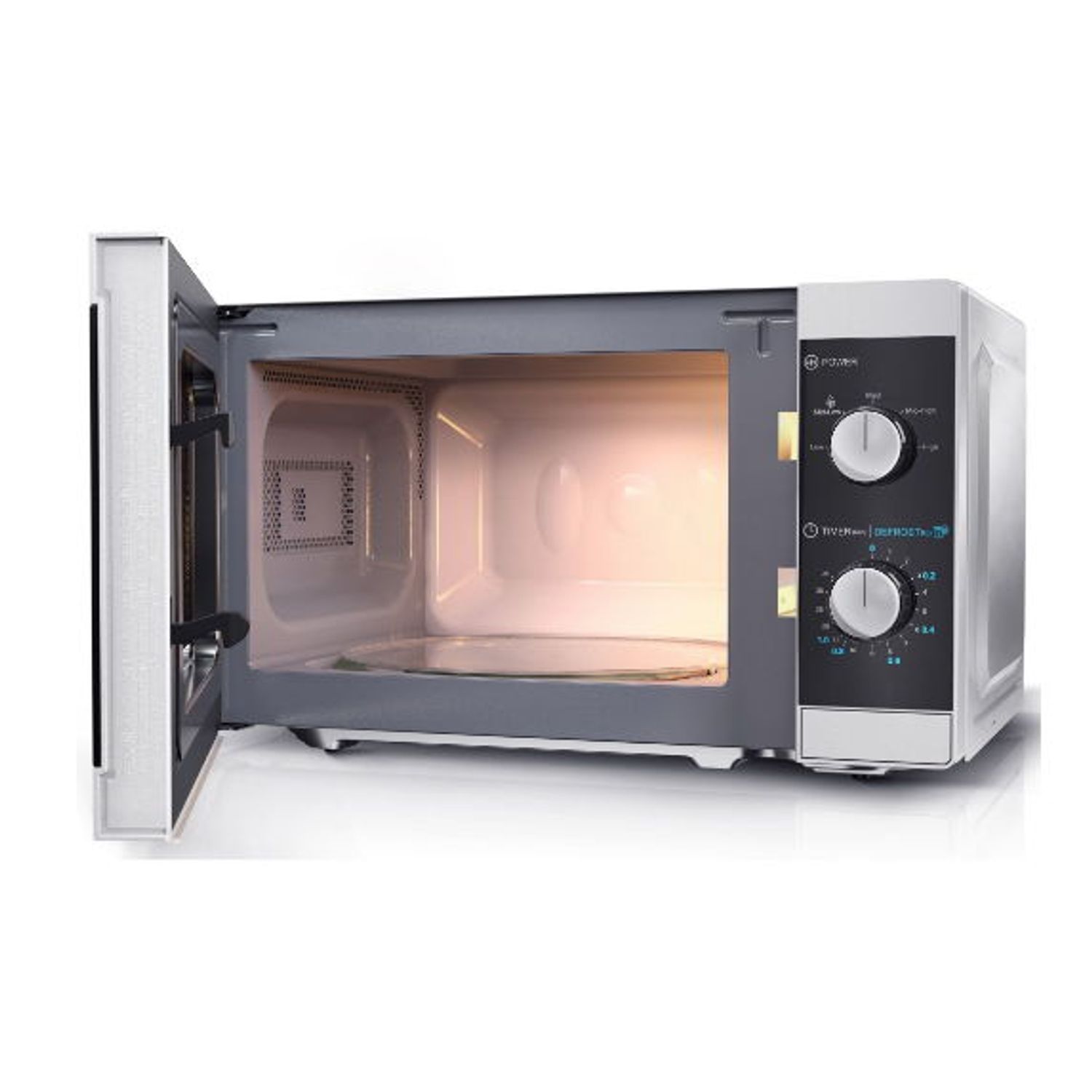 Cuptor cu microunde Sharp YC-MS01-ES, 20L, 800W (Argintiu) fotografia produsului View 3 L