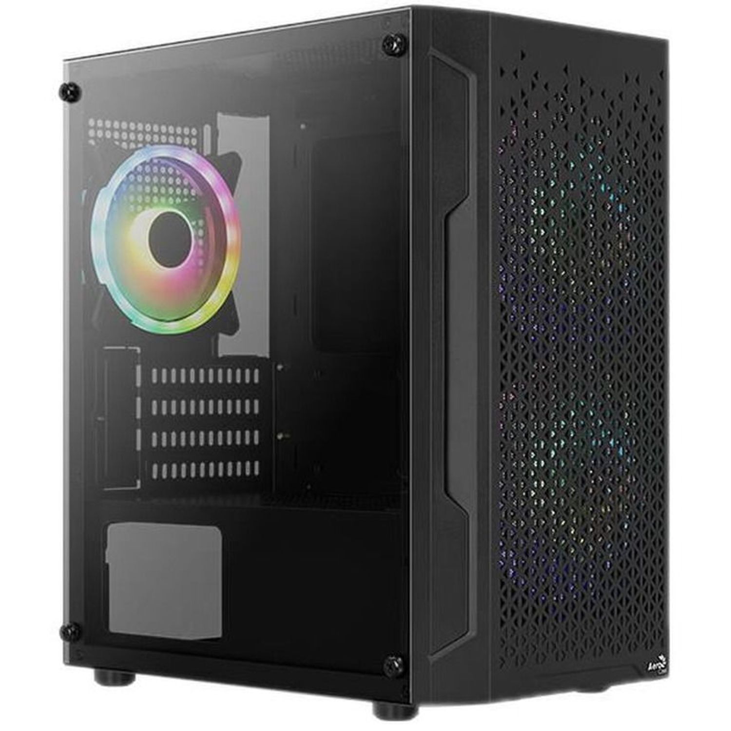 Carcasa Aerocool Trinity V2, Mini Tower, Tempered glass (Negru) fotografia produsului