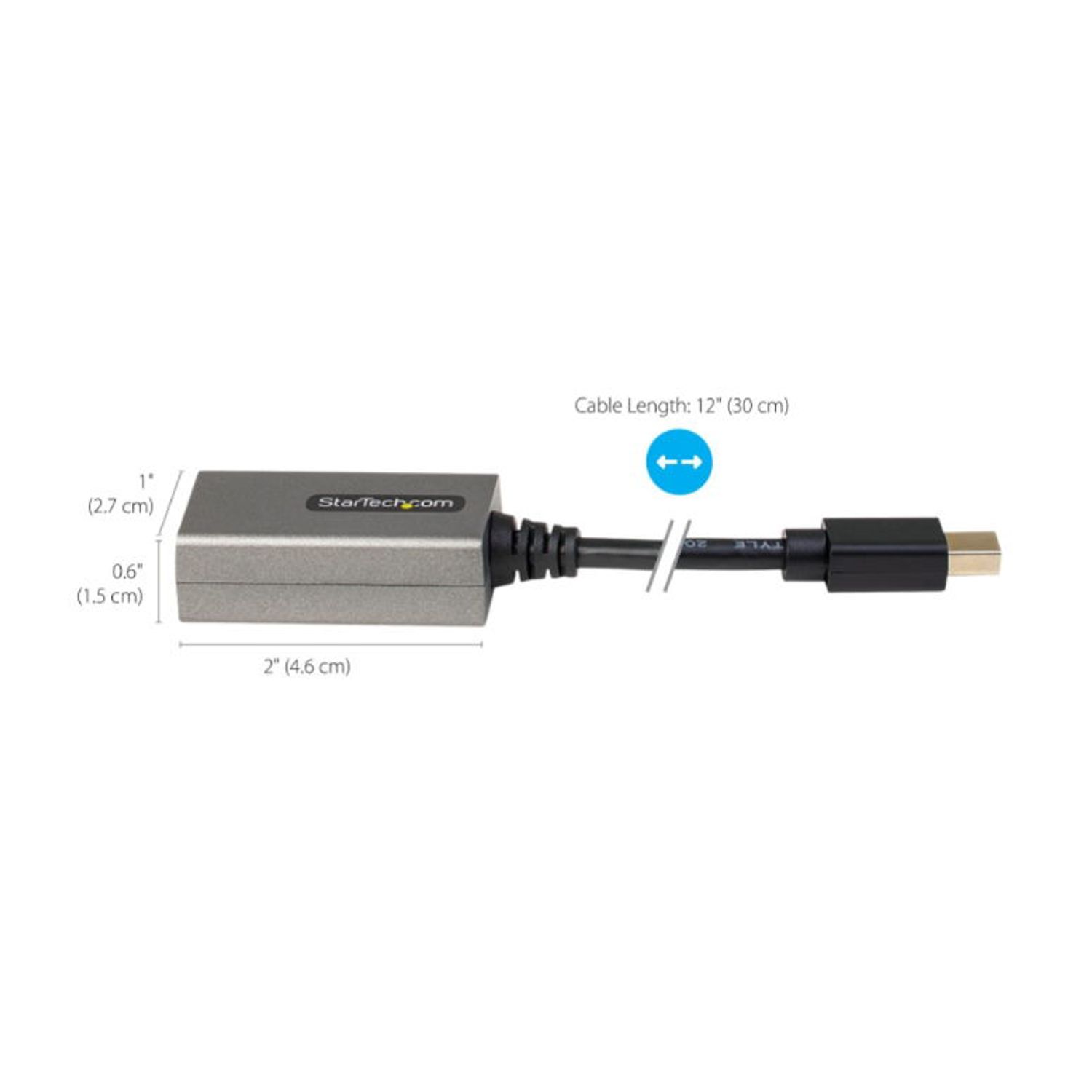 Adaptor StarTech MDP2HDMI, Mini-DisplayPort, HDMI (Negru) fotografia produsului View 2 L