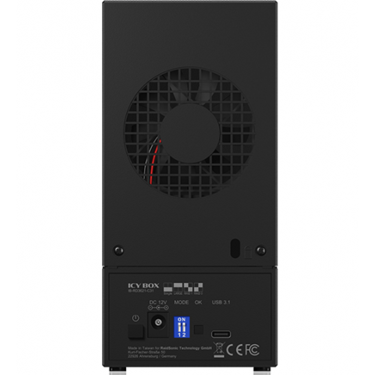 Rack SSD Raidsonic Icybox IB-RD3621-C31, USB-C, 2.5/3.5inch, Negru fotografia produsului View 4 L