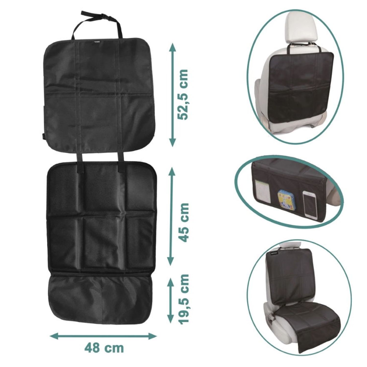 Protectie bancheta Ezimoov 3 in 1 EZ-1201, Eco friendly (Negru) fotografia produsului View 8 L