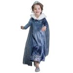 Costum Elsa cu guler blana pentru fete 3-4 ani 104 cm fotografia produsului View 3 S