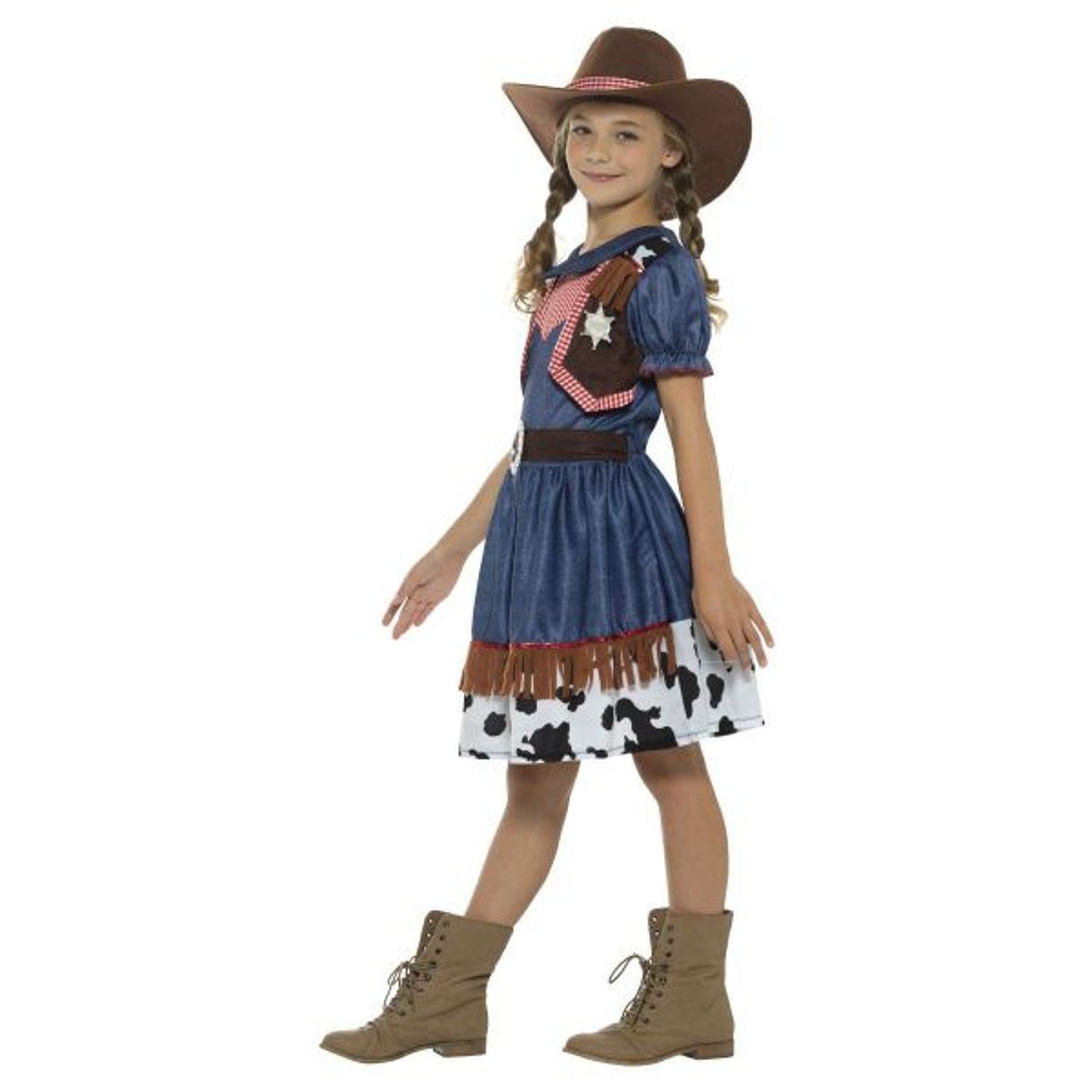 Costum cowgirl pentru fete 7-9 ani 130-143 cm fotografia produsului View 3 L