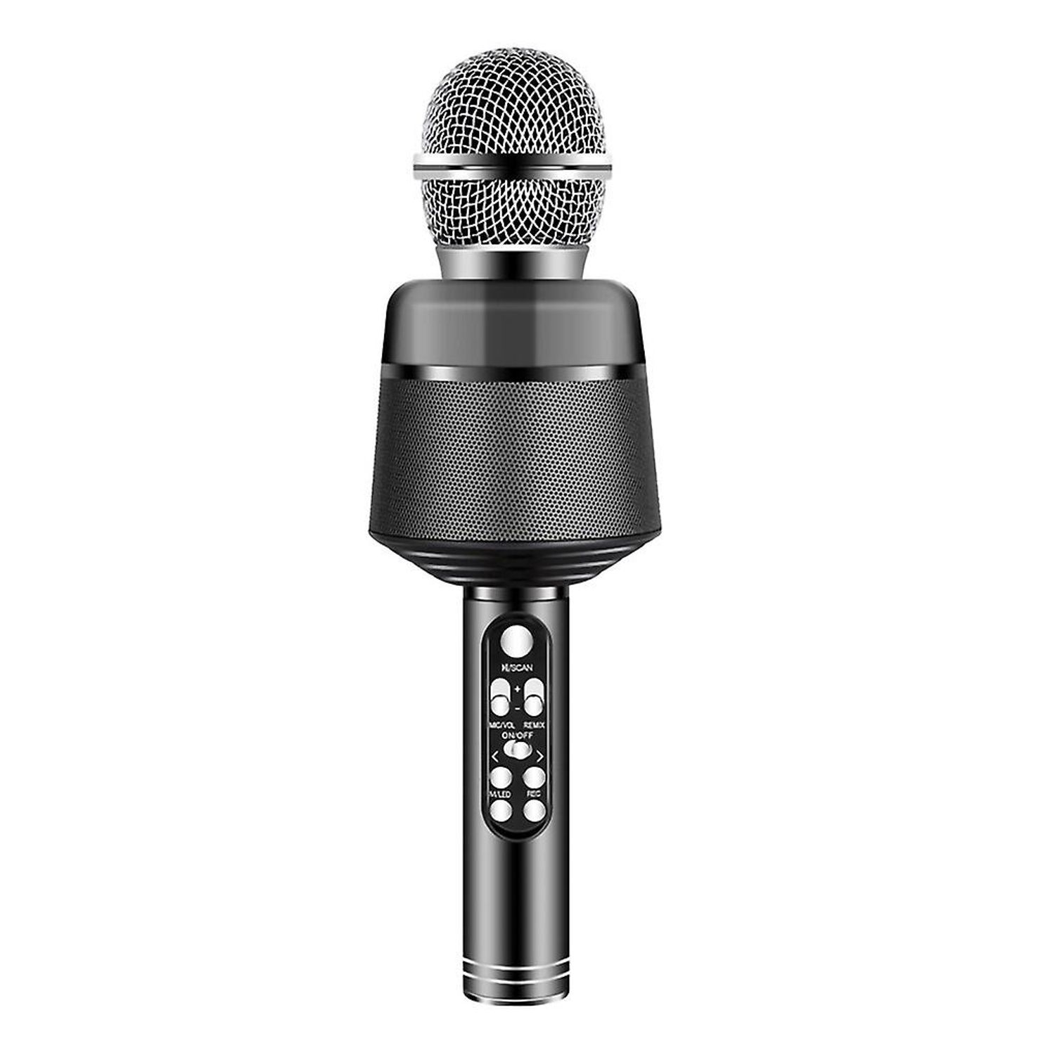 Microfon Wireless, KlaussTech, Portabil, Bluetooth, Card TF, AUX, USB, Negru fotografia produsului