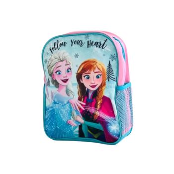 Ghiozdan 3D Frozen pentru gradinita, Ana si Elsa, multicolor, 32 x 28 x 12 cm