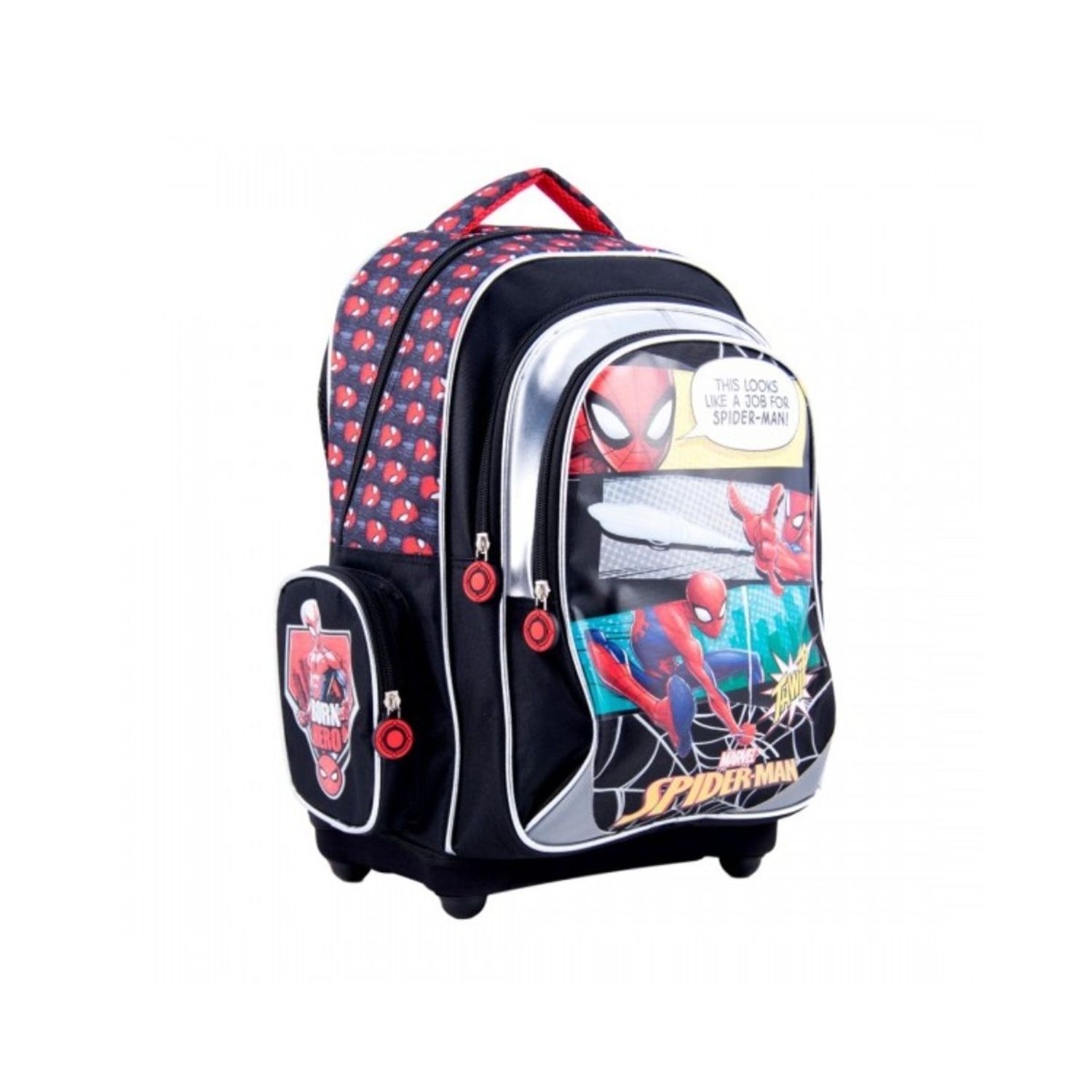 Ghiozdan Mare cu 5 Compartimente, Spider Man, albastru/rosu, 40 Cm fotografia produsului View 2 L