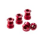 Set 4 suruburi angrenaj Reverse Chainring Bolt, Rosu fotografia produsului