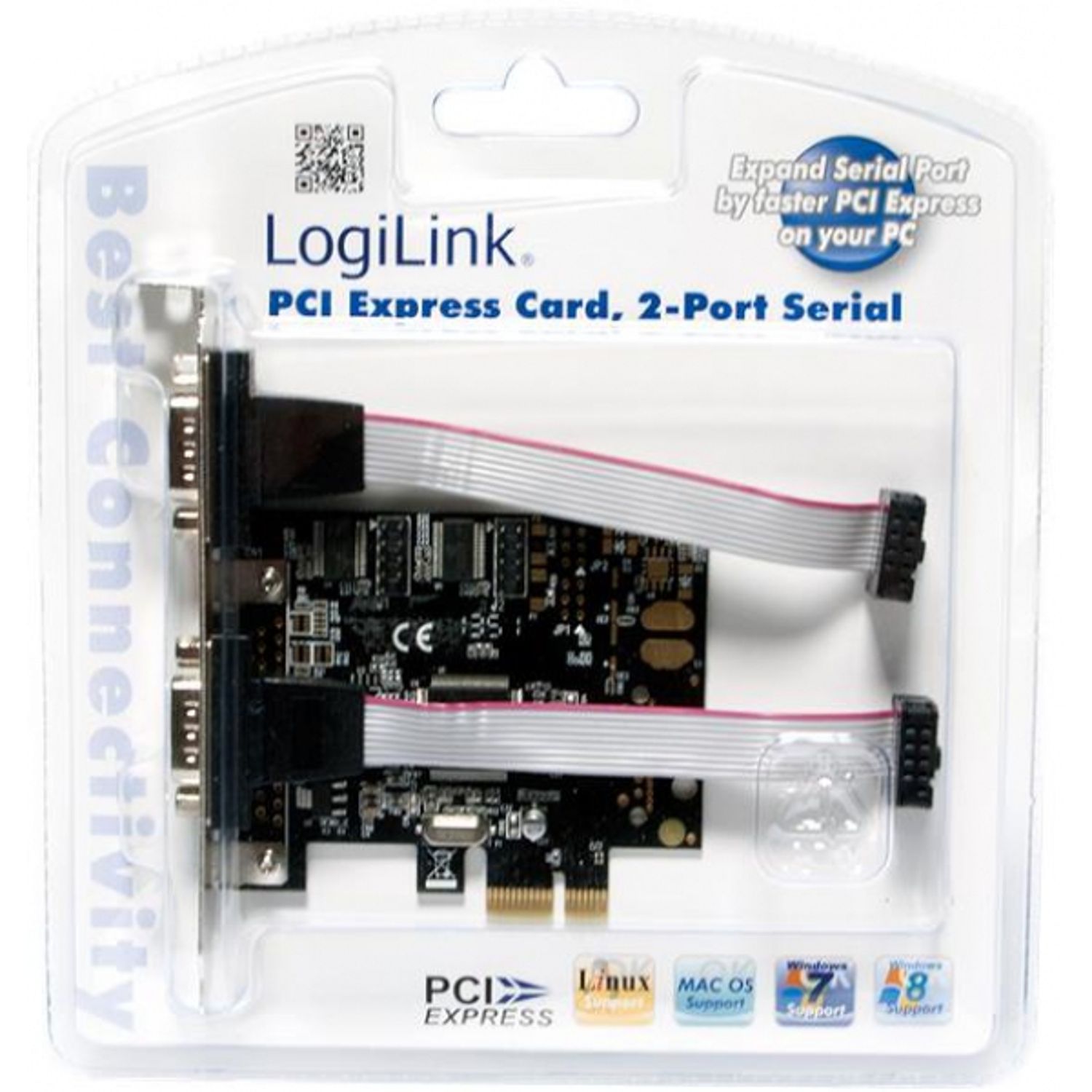 Adaptor PCI-E Logilink PC0031, 2 x RS232 fotografia produsului View 2 L
