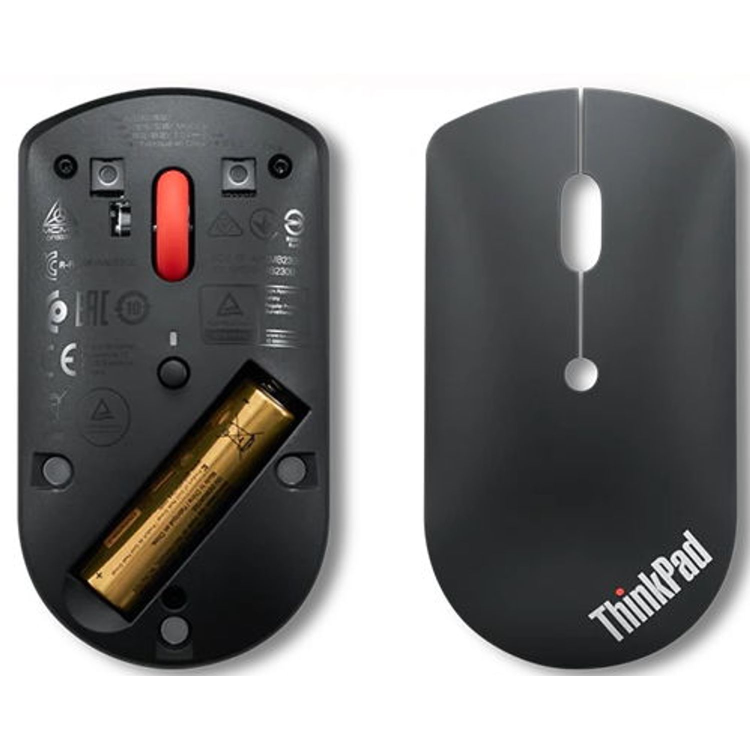 Mouse Wireless Lenovo ThinkPad Bluetooth Silent, Bluetooth 5.0 (Negru) fotografia produsului View 4 L