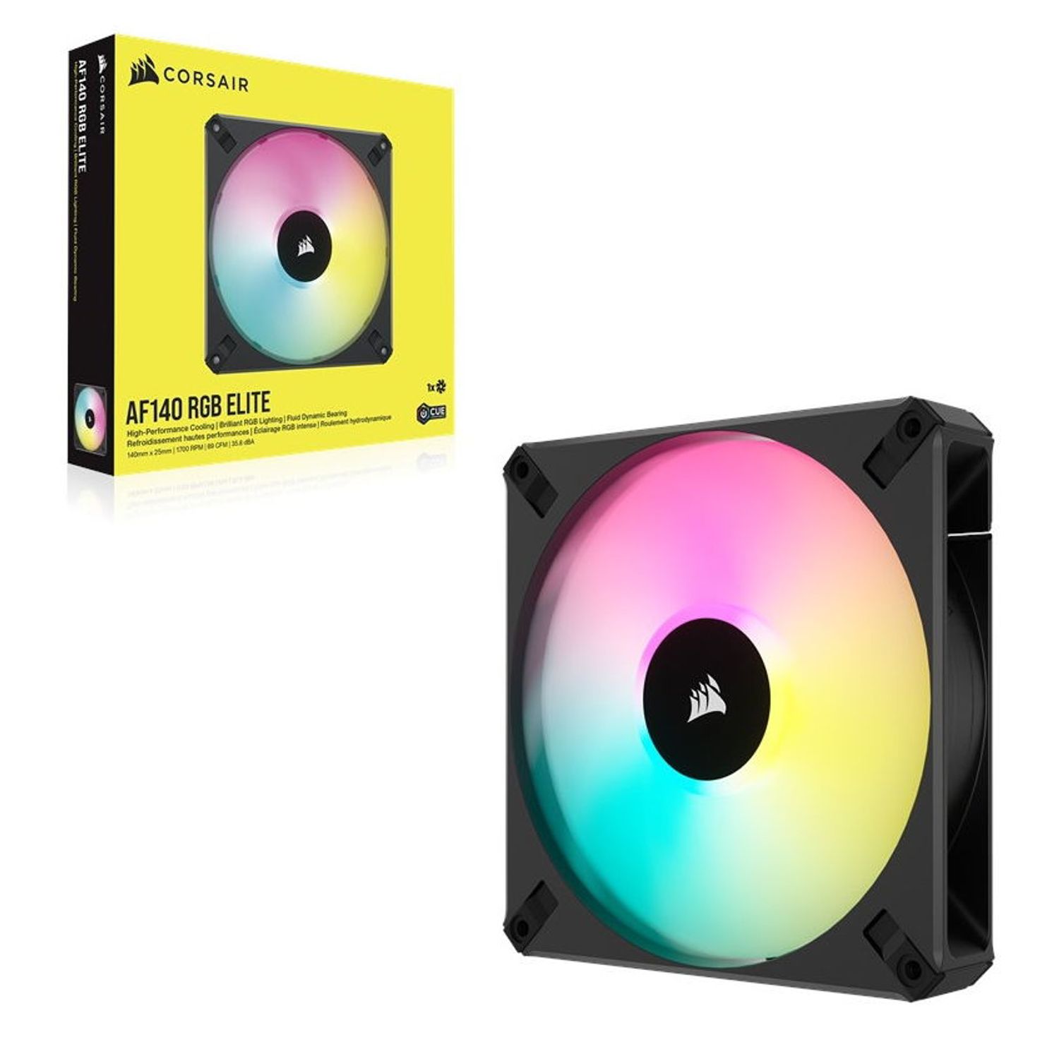 Ventilator Corsair AF140 Elite RGB, PWM, 140mm fotografia produsului View 5 L