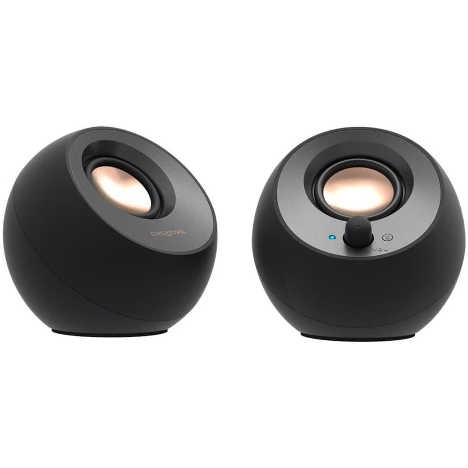 Boxe Creative Pebble v3, 2.0 Bluetooth 5.0, USB-C/A & Aux-in, Negru fotografia produsului View 2 L