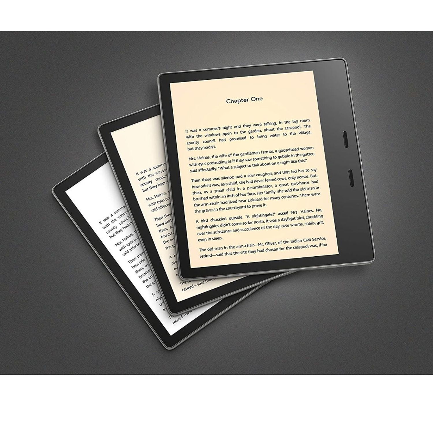 Dublura E-Book Reader Amazon Kindle Oasis, Ecran 7", 300 ppi, 32GB, Wi-Fi, Waterproof (Gri) fotografia produsului View 2 L