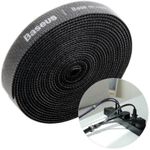 Banda velcro organizare cabluri, Baseus, 3 m, Negru fotografia produsului