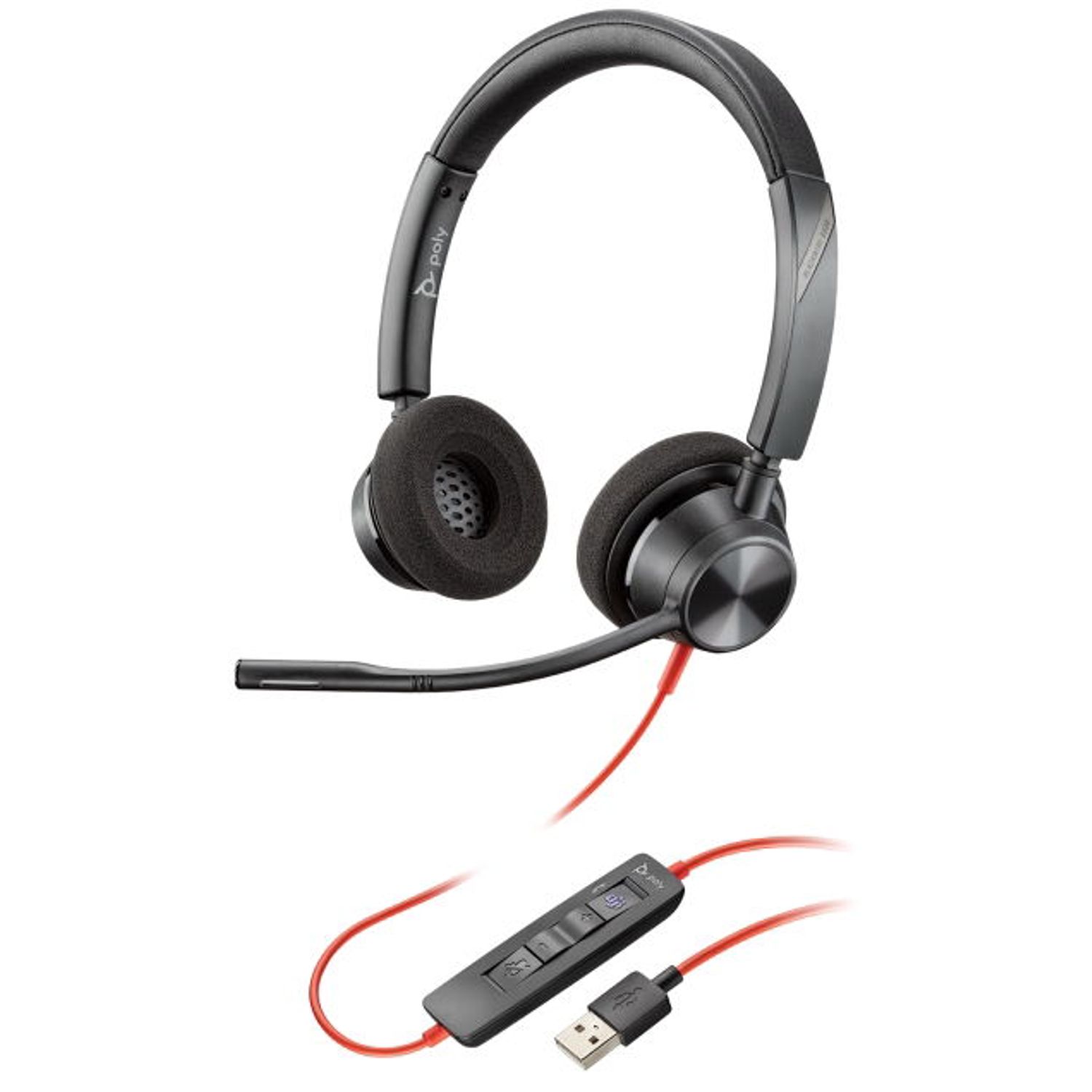 Casti Stereo Poly Blackwire C3320-M, Microsoft, Microfon, USB-A (Negru) fotografia produsului