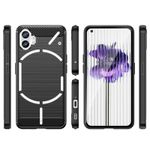 Carcasa Flexible Carbon compatibila cu Nothing Phone 1 (Negru) fotografia produsului View 5 S