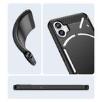 Carcasa Flexible Carbon compatibila cu Nothing Phone 1 (Negru) fotografia produsului View 3 S