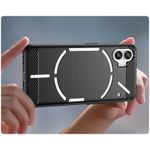 Carcasa Flexible Carbon compatibila cu Nothing Phone 1 (Negru) fotografia produsului View 7 S