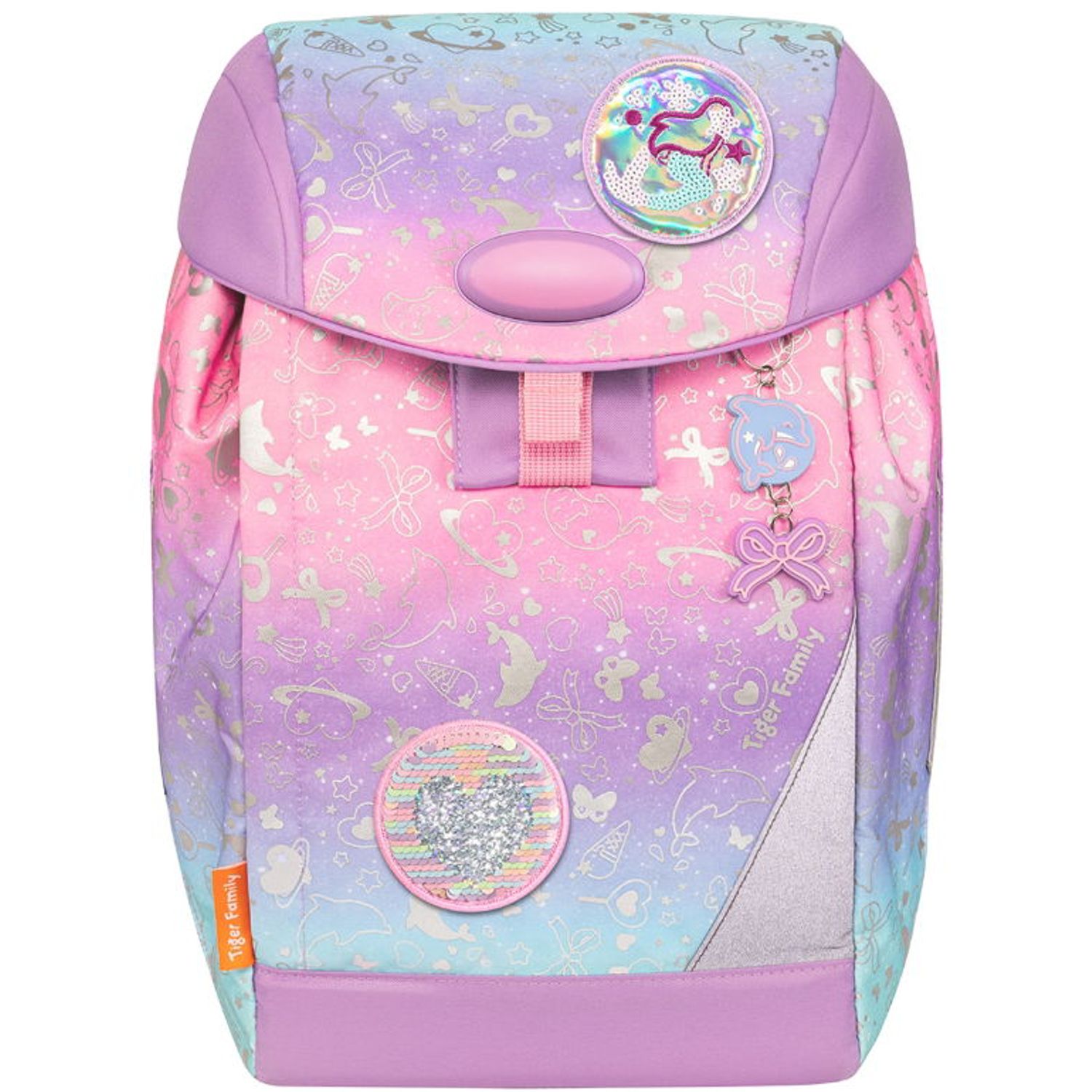 Ghiozdan neechipat Tiger Eggie, motiv Lovely Things Go Green fotografia produsului