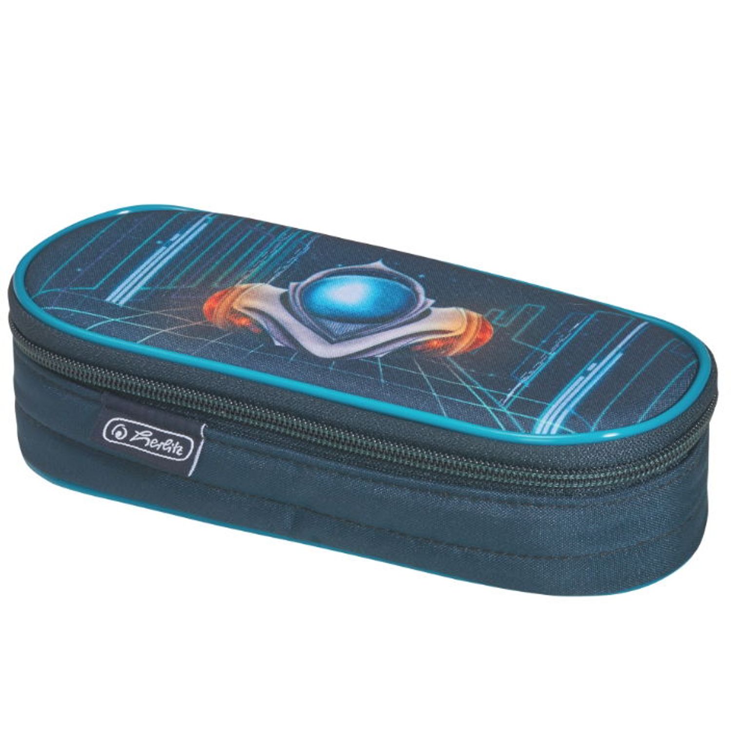 Penar tip etui oval Herlitz, motiv Space Car fotografia produsului