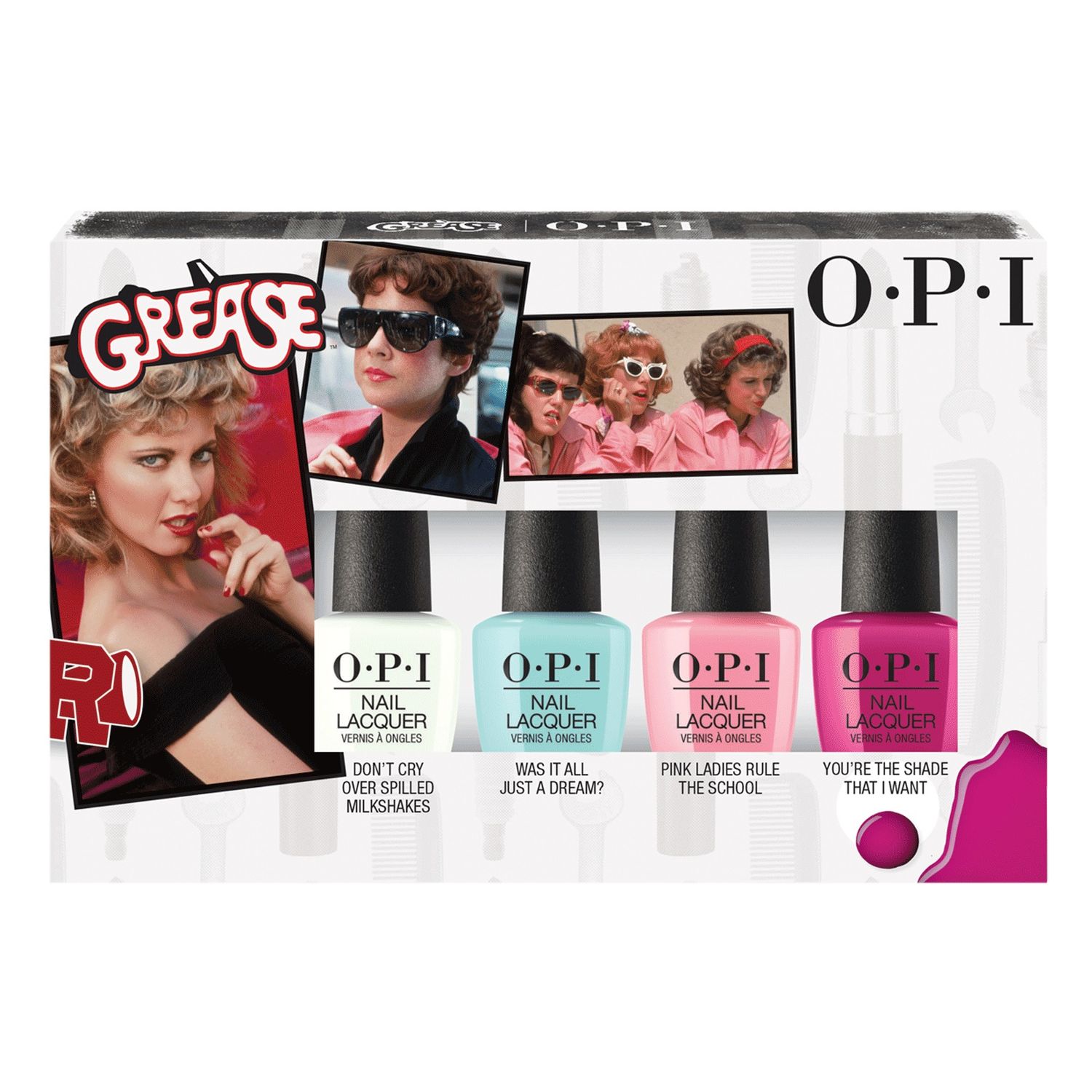 Lac de unghii OPI Nail Lacquer Mini Grease, 4x3.75ml fotografia produsului