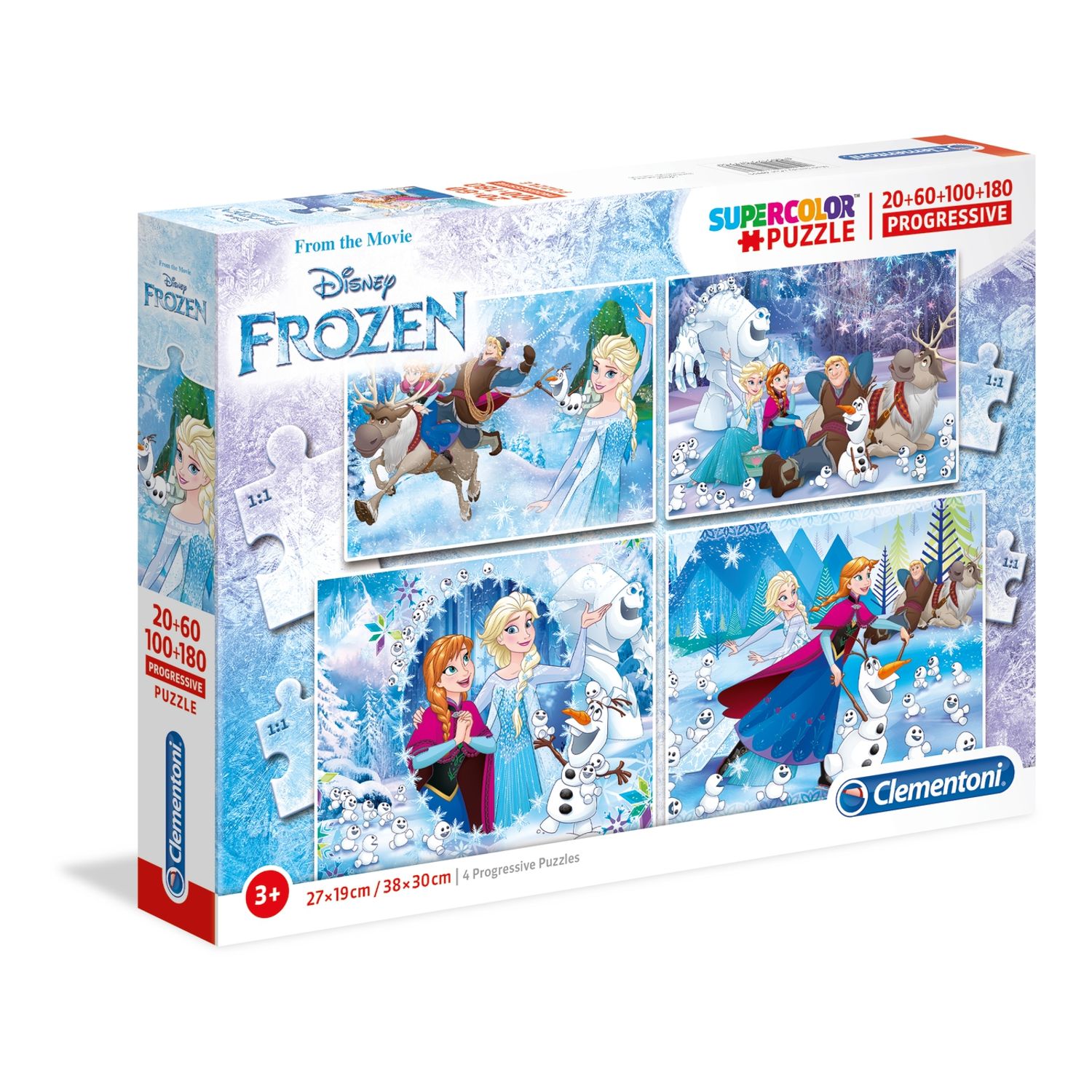 Clementoni 20+60+100+180Pcs Puzzle Frozen 7723 X6 fotografia produsului