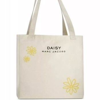 Marc Jacobs Daysi Fragrance Tote Bag Beige Cream Of White Ivory Cotton
