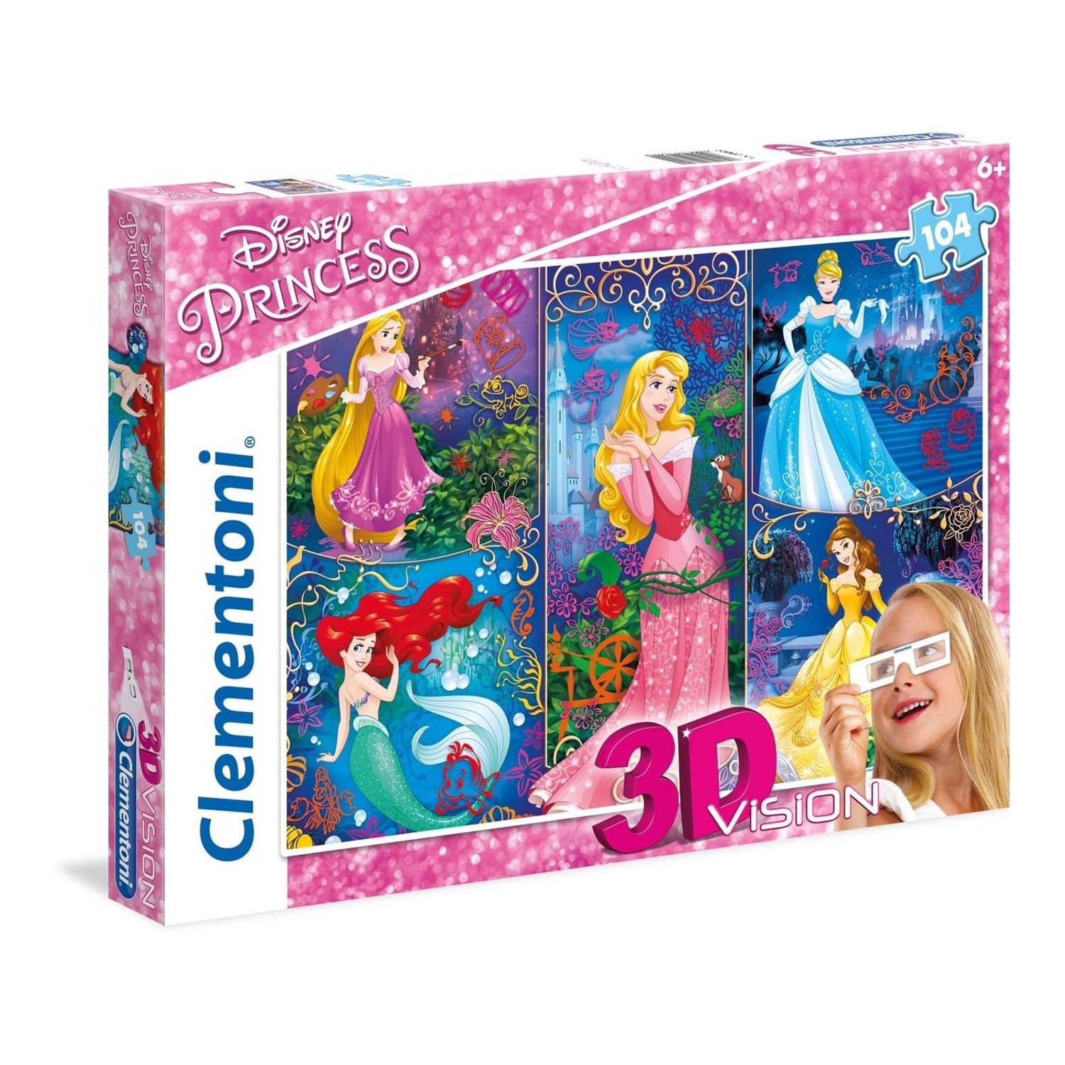 Clementoni 104Pcs. Puzzle 3D Princess 20609 fotografia produsului