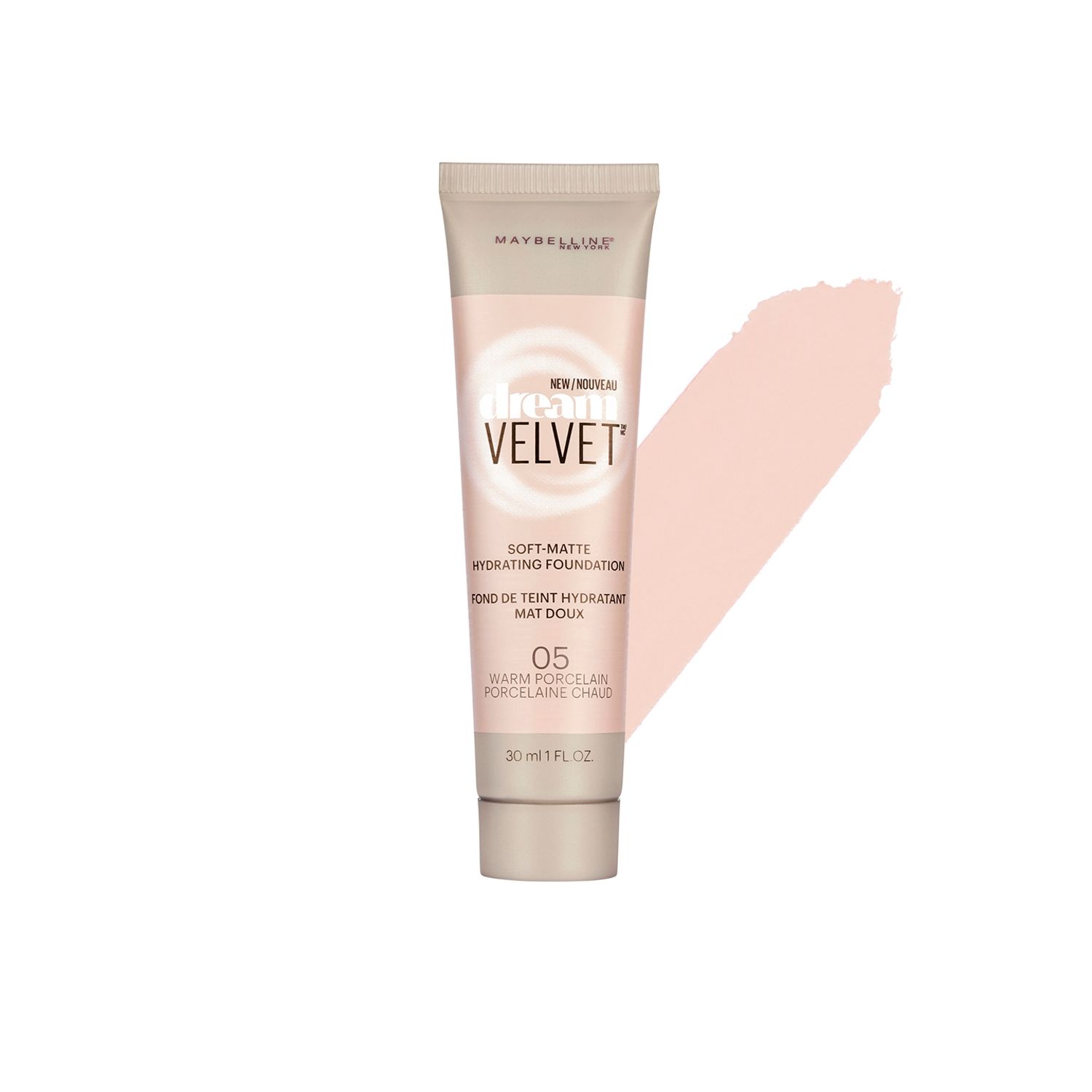 Maybelline Dream Velvet Foundation 05 Warm Porcelain 30 Ml fotografia produsului