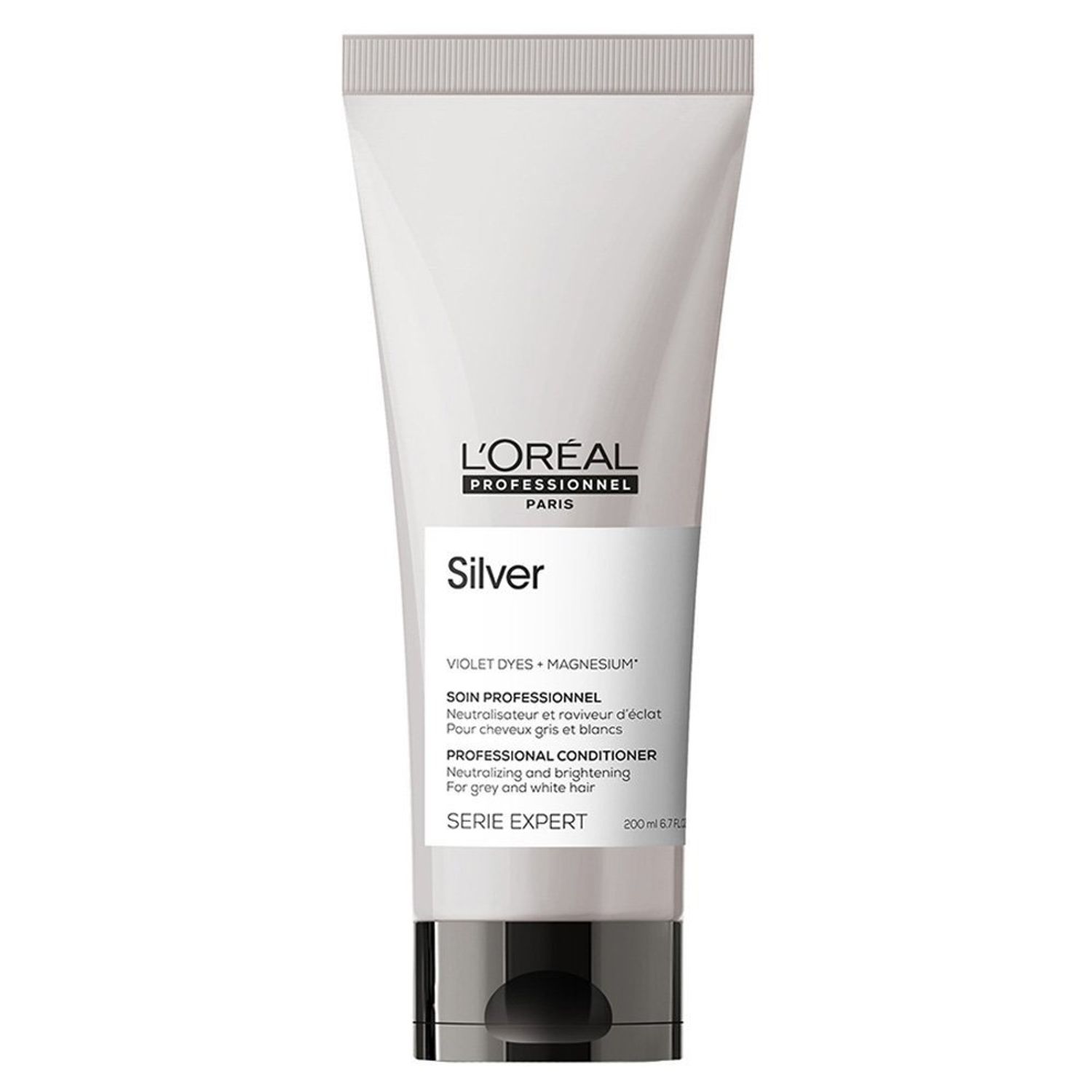 Balsam pentru par L`Oreal Professionnel Serie Expert Silver Violet Dyes & Magnesium, Par grizonat/alb, 200ml fotografia produsului