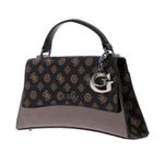 GUESS DALMA TOP HANDLE FLAP BROWN LOGO fotografia produsului