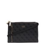 GUESS NAYA DOUBLE ZIP CROSSBODY MINI COAL fotografia produsului