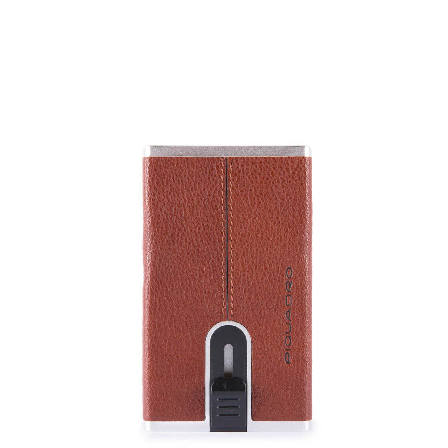 Piquadro Cardholder Black Square Sliding System Leather fotografia produsului