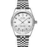 Ceas de mana barbatesc Tevise Mecanic Elegant Automatic Self Wind Business Cutie Auriu Argintiu fotografia produsului